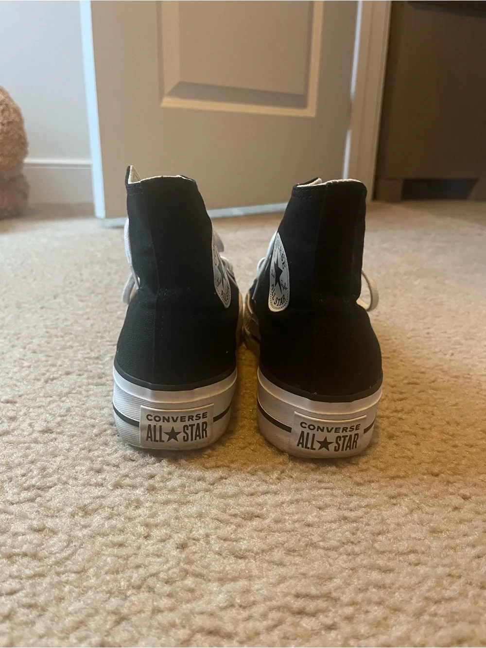 Converse Black High-Top Canvas Sneakers with White Accents